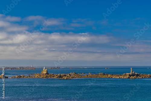 Landscape near Pointe de Landunvez, Landunvez, Finistere, Brittany, France photo