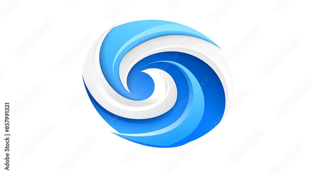 Abstract Blue and White Swirl Logo Design for Modern Branding Abstract Blue and White Swirl Logo Design for Modern Branding