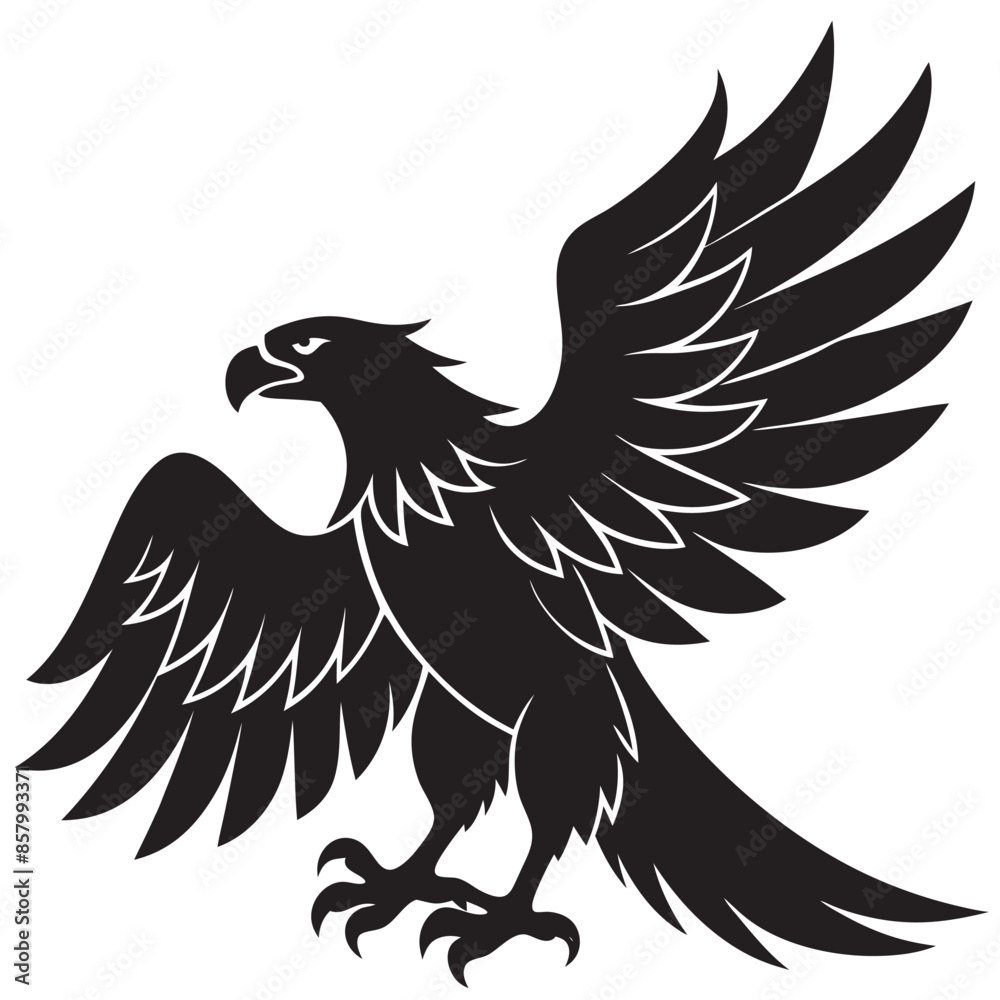 eagle with wings illustration eagle with wings illustration