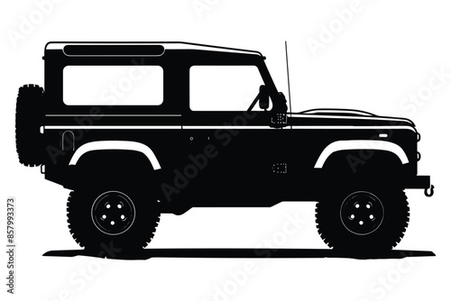 Off road vehicle silhouette vector