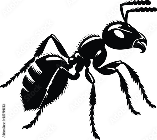 Ant silhouette vector illustration photo