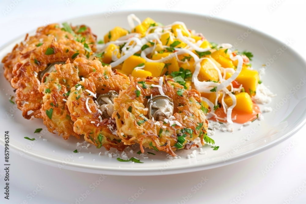 Crispy Oyster Fritters with Sweet Mango Relish Crispy Oyster Fritters with Sweet Mango Relish