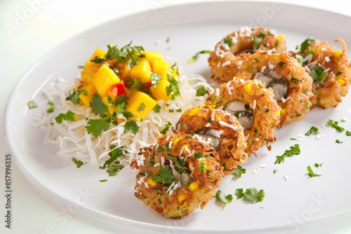 Alluring Caribbean Oyster Fritters with Tangy Mango Relish