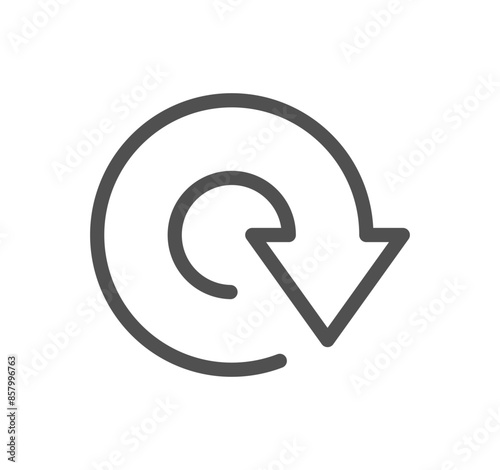 Interface arrows related icon outline and linear vector. 