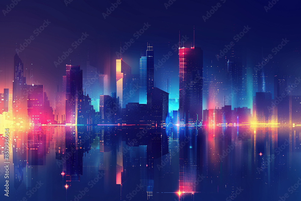 Skyline bei Nacht Skyline bei Nacht