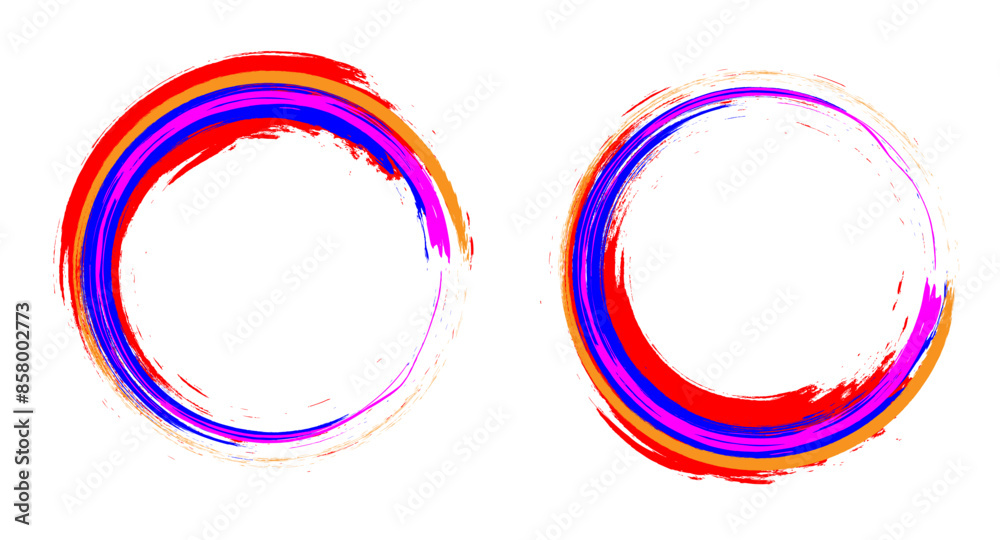 Enso zen stroke red circle japanese brush symbol vector illustration. Enso zen stroke red circle japanese brush symbol vector illustration.
