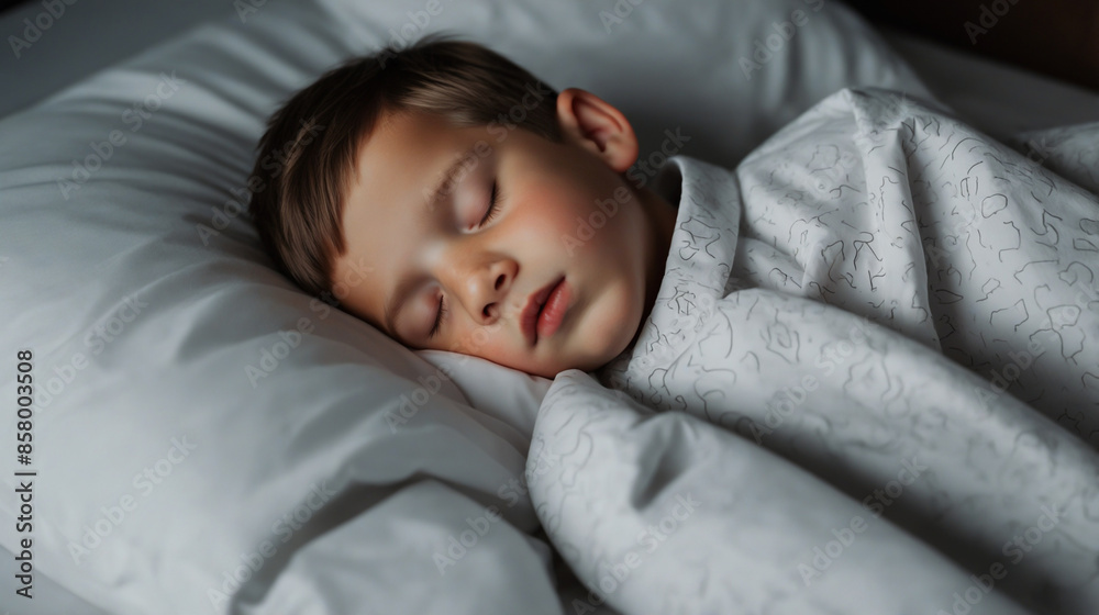 Child sleeping in bed