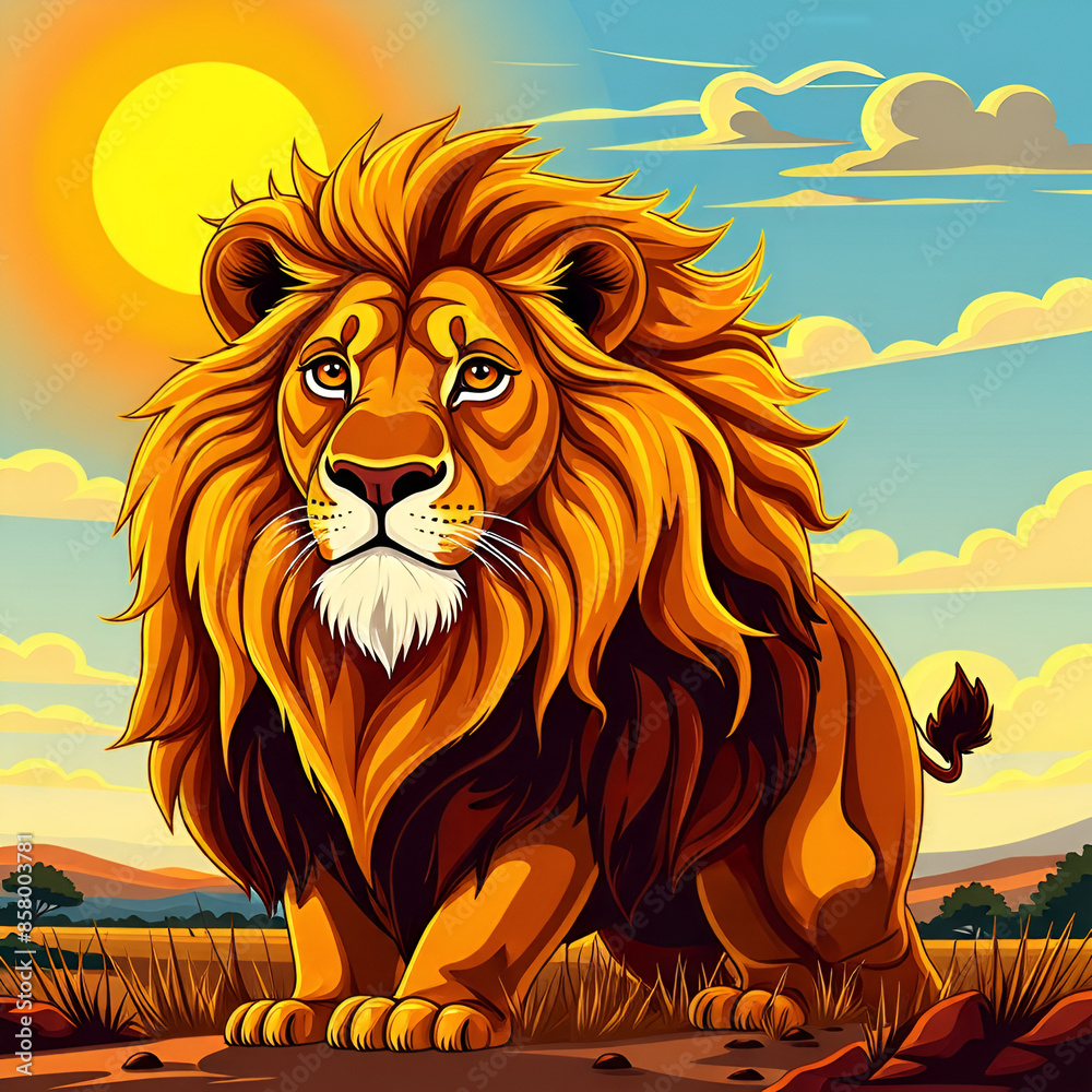 Fototapeta premium animal cartoon Generative AI