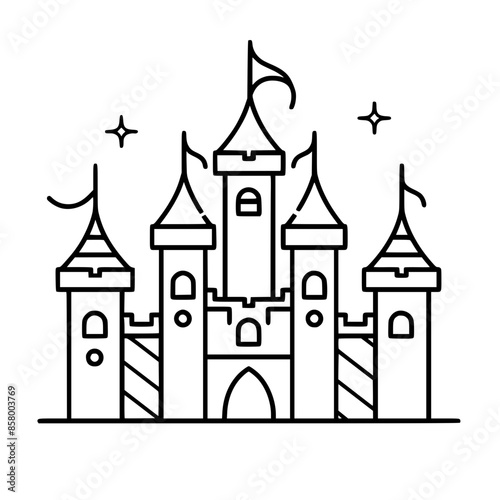 Princess palace, castle icon, castle, Castle png, Line Art Castle, Minimalist Wall Art, Castle Illustration, Castle Silhouette, Line art princes, Line art Palace, Fantasy Castle SVG, Castle Tower, Cas © 3295730