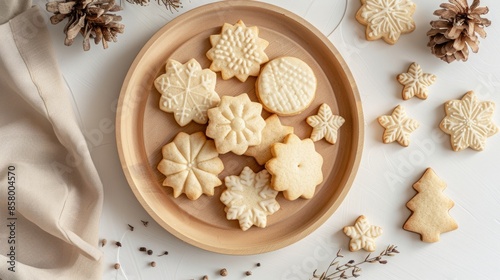 Wallpaper Mural Cookies arranged on festive plate Torontodigital.ca