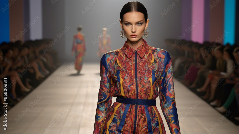 Portrait of a model in ramp walk 