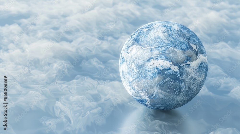Blue marble floating in space Blue marble floating in space