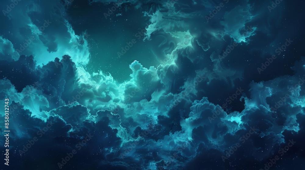 Night Sky with Glowing Clouds Night Sky with Glowing Clouds