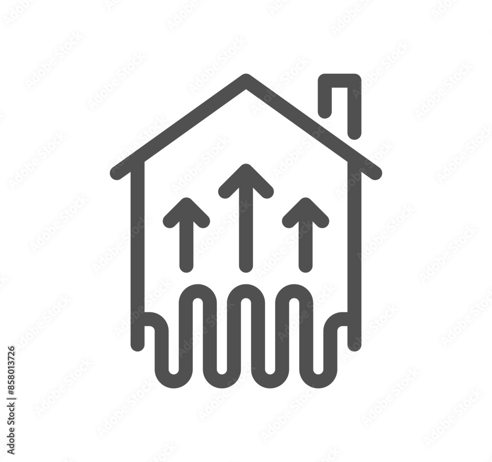 House heating related icon outline and linear vector.
House heating related icon outline and linear vector.