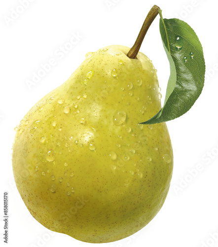 Birne mit Blatt