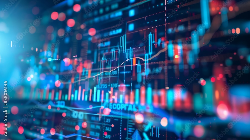Obraz premium Abstract Stock Market Data Visualization
