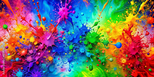 Multicolor splashes- HD Wallpaper
