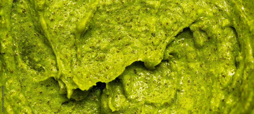 Smoothie with fresh green vegetables and fruits. Berry and yogurt ice cream. The texture of the sorbet. Delicious sweet dessert close-up as a background. Smoothie with fresh green vegetables and fruits. Berry and yogurt ice cream. The texture of the sorbet. Delicious sweet dessert close-up as a background.