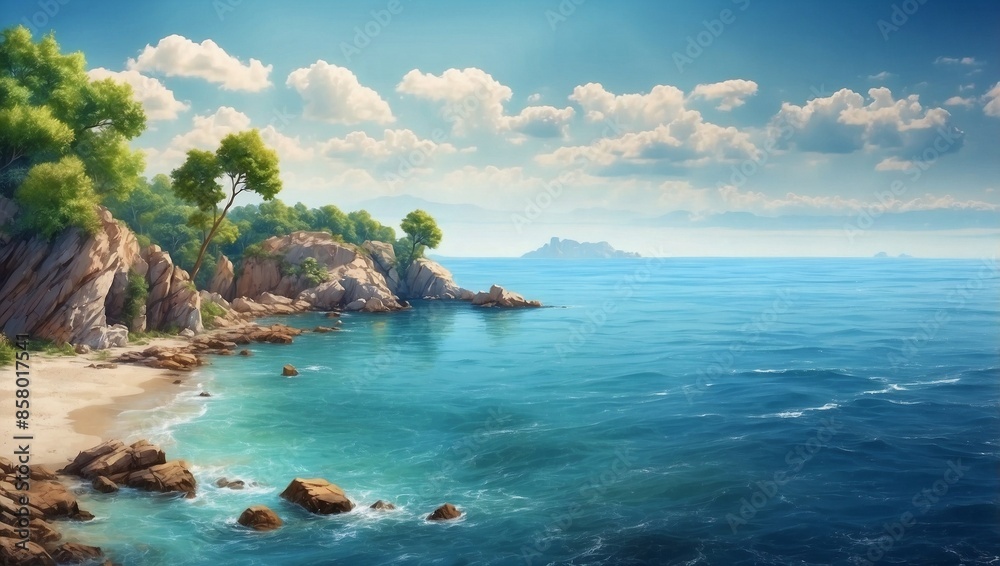 Naklejka premium tropical island in the island