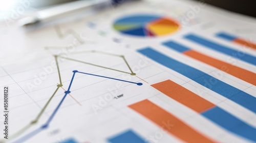 Data Analysis with Line and Bar Charts on Paper