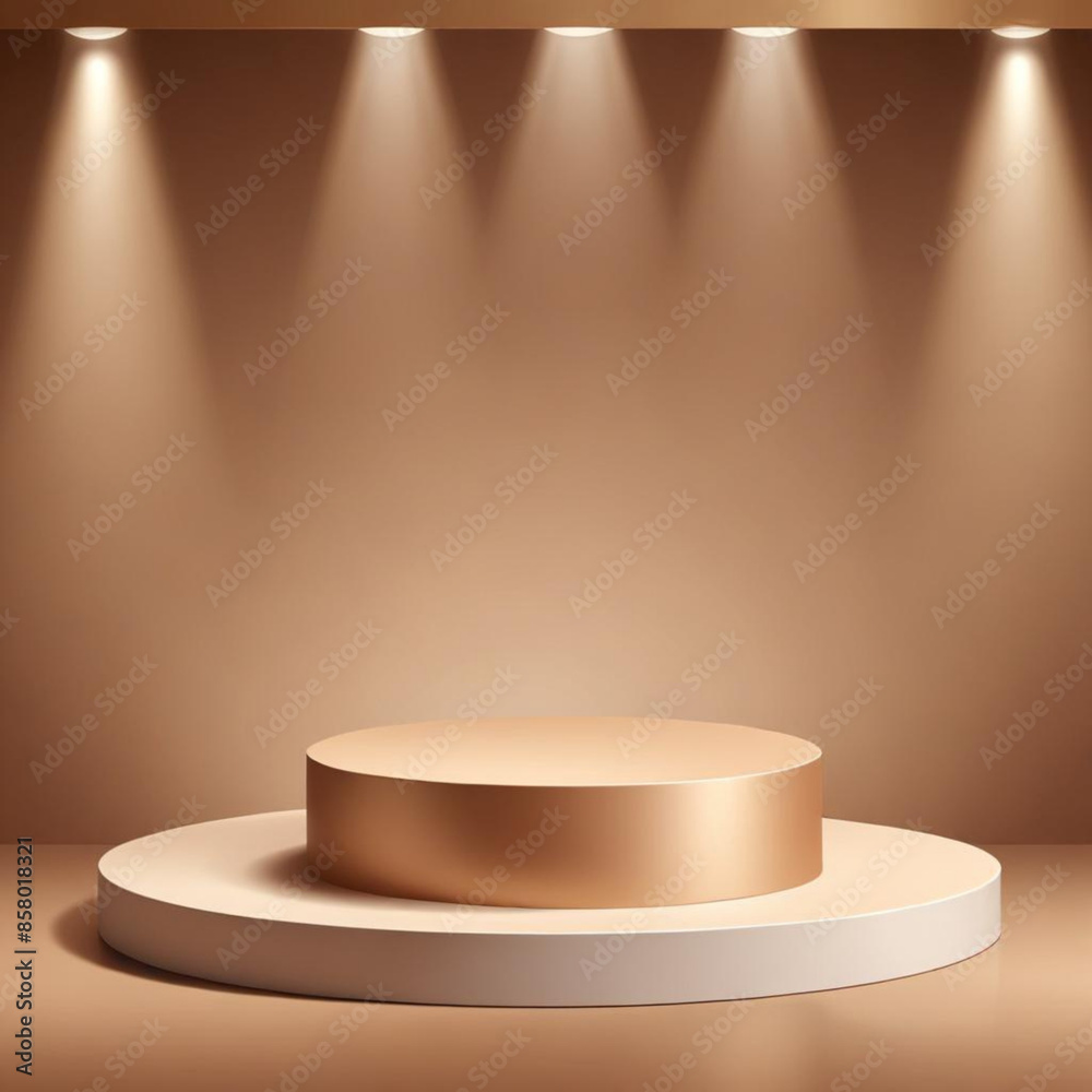 Empty round product display stand. scene 3d rendering Empty round product display stand. scene 3d rendering