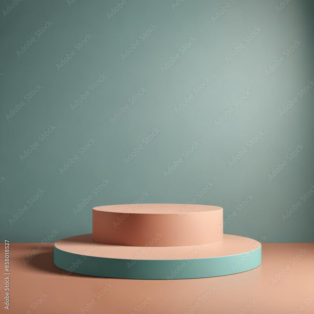 Empty round product display stand. scene 3d rendering Empty round product display stand. scene 3d rendering