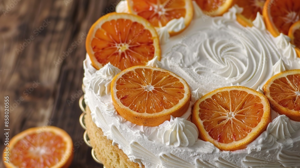 Creamy Cake with Blood Orange Slices Creamy Cake with Blood Orange Slices