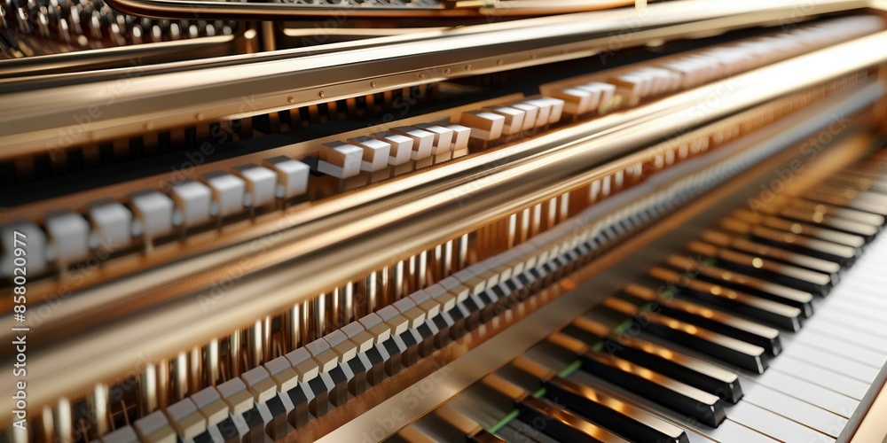 Music in Motion. Vibrant piano keys in action. Music in Motion. Vibrant piano keys in action.