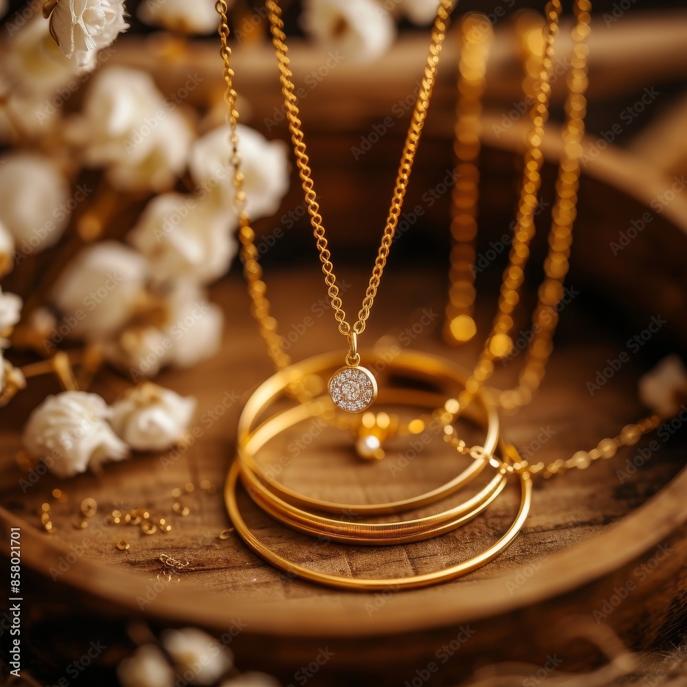 Close-up Photography of Gold Necklace Set Close-up Photography of Gold Necklace Set