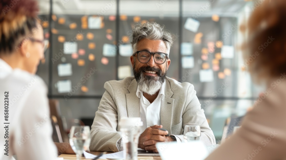 Virtual Project Management: Manager Leading Remote Team Meeting via Video Conference, Geneartive Ai Virtual Project Management: Manager Leading Remote Team Meeting via Video Conference, Geneartive Ai