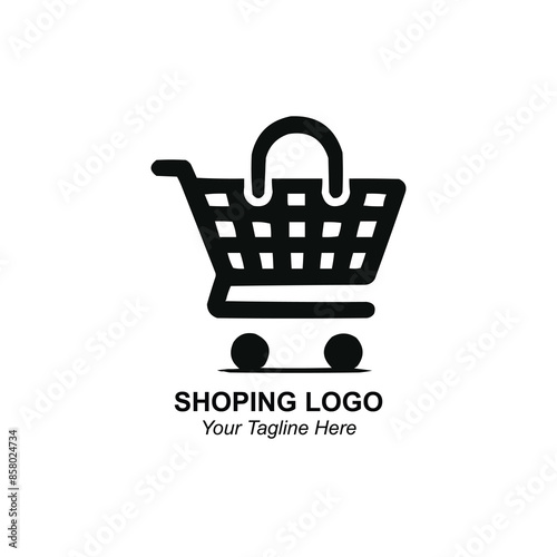 shopping logo on white background