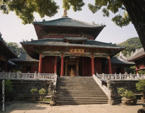 Un monastero tibetano con una cappella dedicata a Manjushri.
