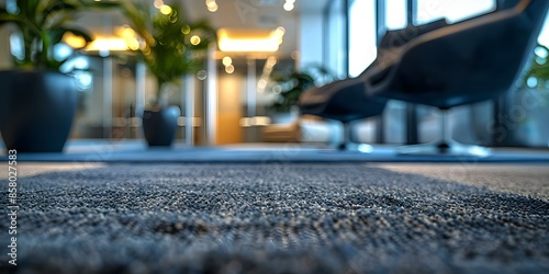 Expert Dry Cleaning Service for Office Carpets with Comprehensive Drying Process. Concept Carpet Cleaning, Dry Cleaning Service, Office Services, Drying Process, Expert Cleaning Service photo