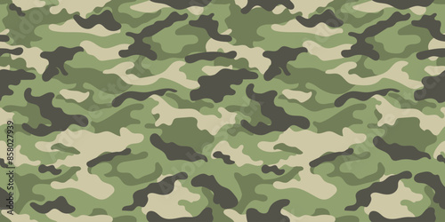 Green camouflage military pattern. Khaki camouflage pattern for clothing design.