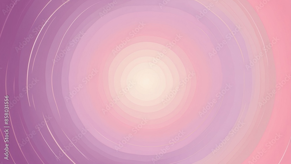 illustration featuring a circular gradient of pink and purple hues. The background is a soft, grainy texture