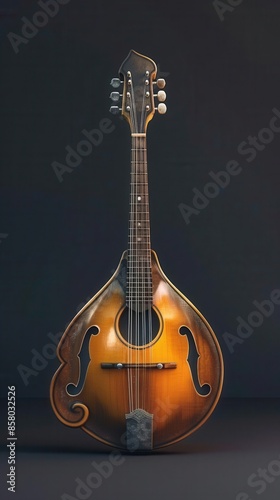 Harmonious Melodies. Mandolin music concept photo