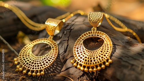 Close-up Photography of Gold Necklace Set