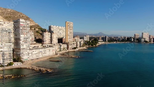 Playa de la Albufereta, Costa Blanca Alicante con drone