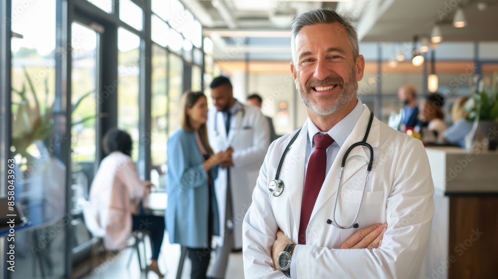 The smiling senior doctor The smiling senior doctor