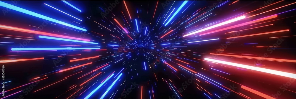 Abstract Neon Lights Tunnel Abstract Neon Lights Tunnel