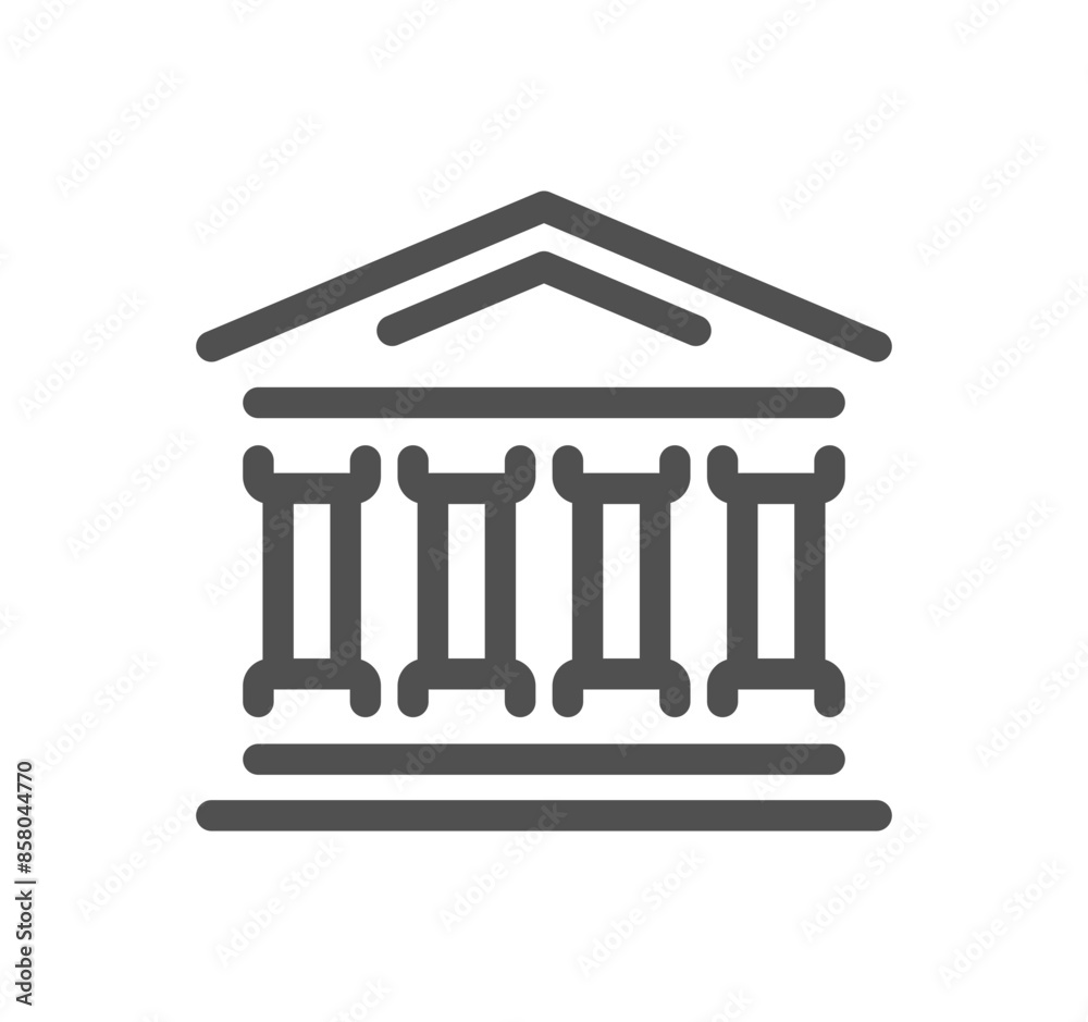 Museum related icon outline and linear vector.
