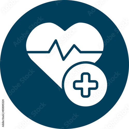 Health Glyph Circle Icon