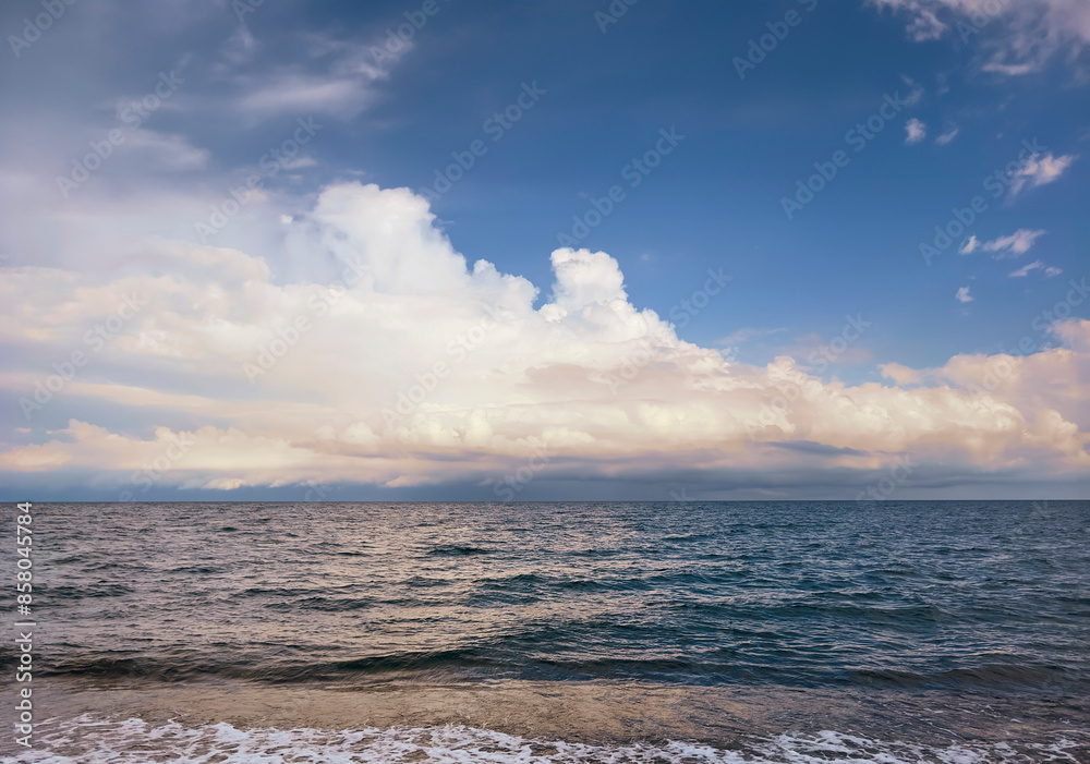 Summer Seascape with Beautiful Clouds Summer Seascape with Beautiful Clouds