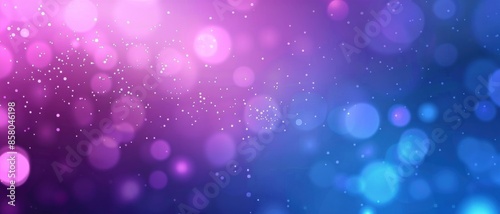 A vibrant bokeh background with pink and blue hues, featuring glowing light dots and a dreamy, magical atmosphere.