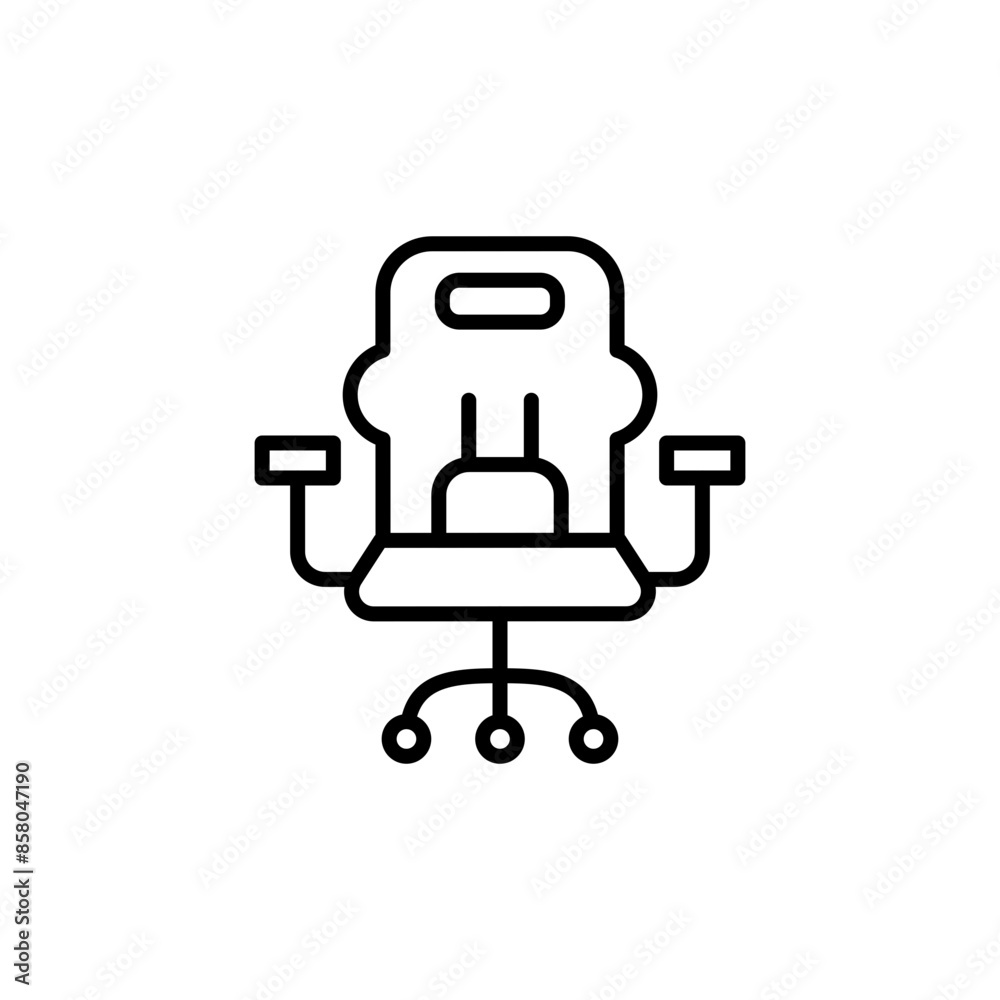 Ergonomic Gaming Chair Icon Ideal for Esports and Gaming Setup Ergonomic Gaming Chair Icon Ideal for Esports and Gaming Setup