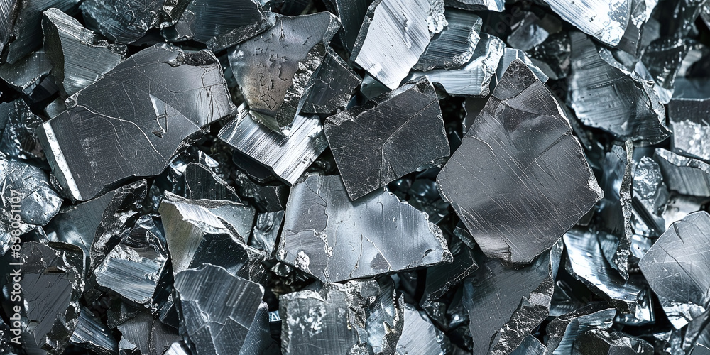 reflective pieces of zinc depicting the element in its metallic raw form. reflective pieces of zinc depicting the element in its metallic raw form.