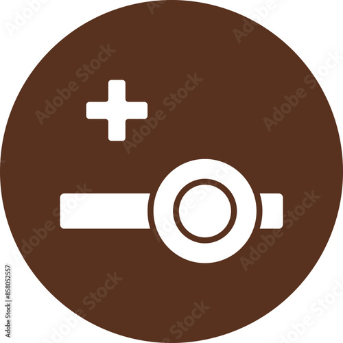 Head Mirror Glyph Circle Icon