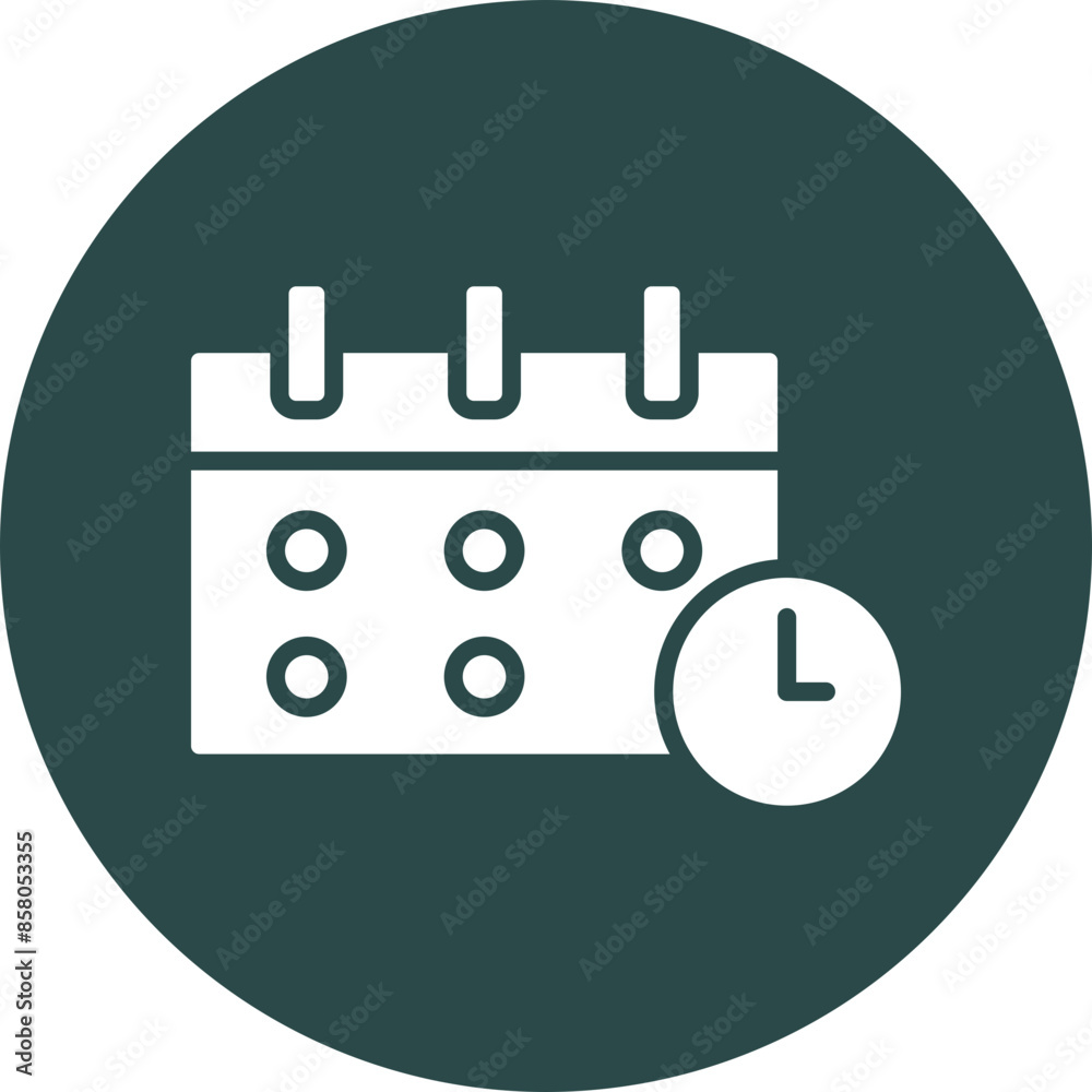 Appointment Glyph Circle Icon Appointment Glyph Circle Icon