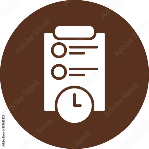Deadline Glyph Circle Icon