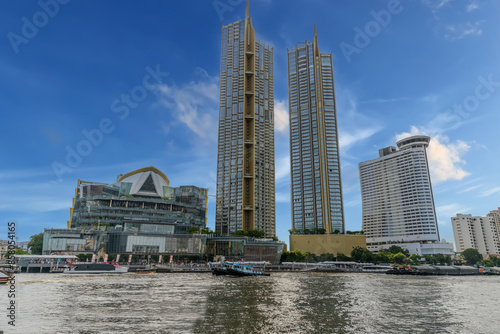 BKK high rise tower building residential apartments and commercial building Silom Sathon Bangkok Thailand photo